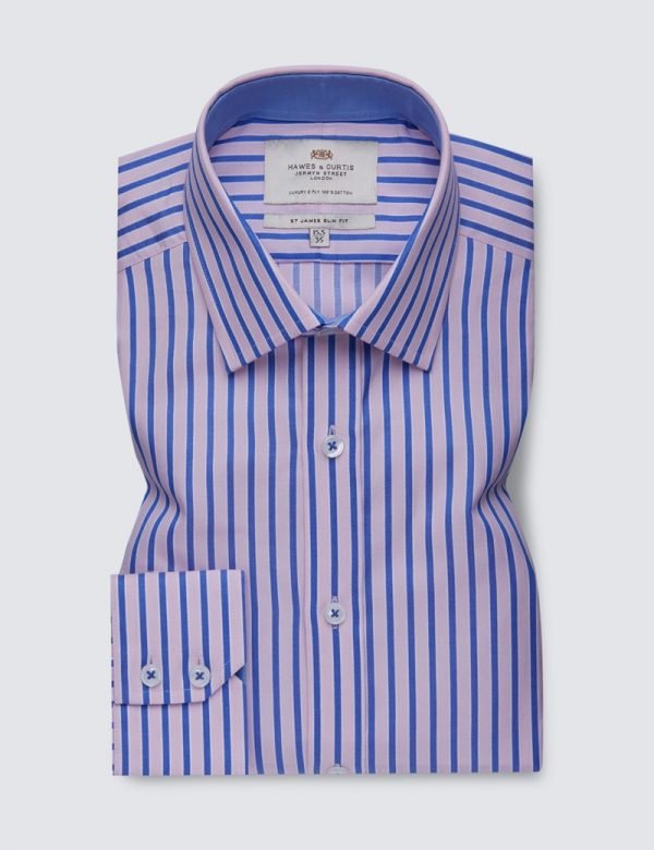Hawes and Curtis Formal Pink Stripe Shirt