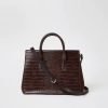 River Island Tote Chic Bag - Brown Croc