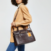 River Island Tote Chic Bag - Brown Croc