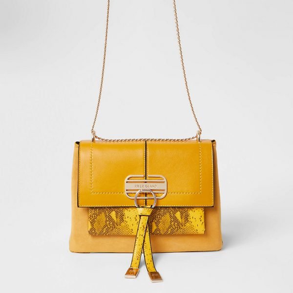 River Island Yellow Tote Bag