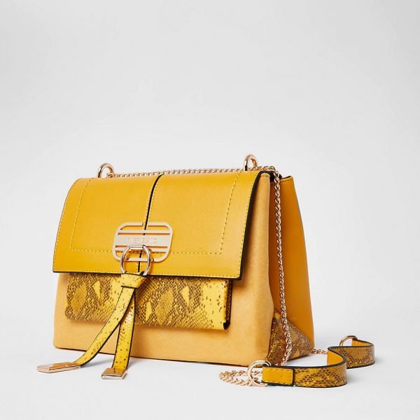 River Island Yellow Tote Bag