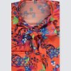H & C Women Orange & Blue Blouse