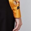 H & C Women Winter Blossom Mustard Blouse
