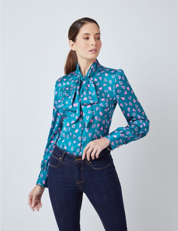 H & C Women Green & Pink Blouse