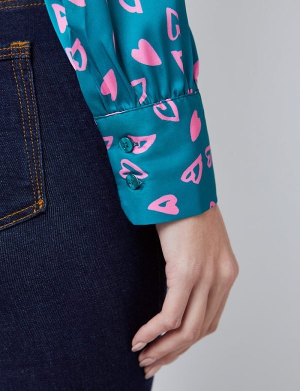 H & C Women Green & Pink Blouse