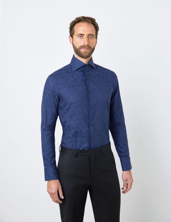 Hawes & Curtis Men Navy York Shirt