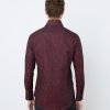 Hawes & Curtis Men Wine & Black York Shirt