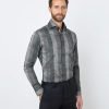 Hawes & Curtis Men Grey & Green York