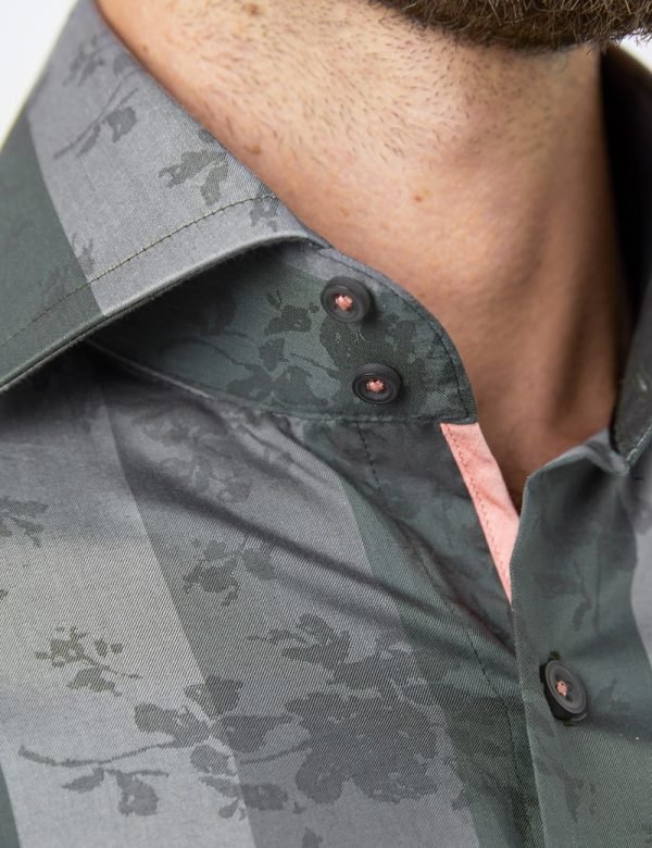 Hawes & Curtis Men Grey & Green York
