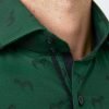 Hawes & Curtis Men Green horse York Shirt