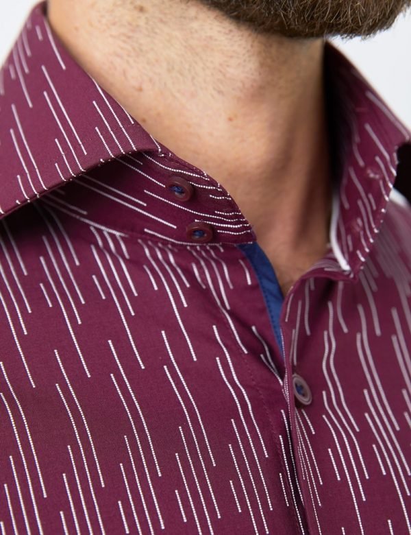 Hawes and Curtis Men Wine & White York