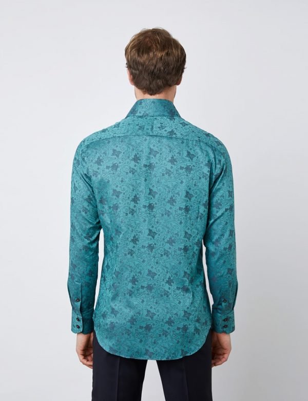 Hawes & Curtis Men Green York Shirt