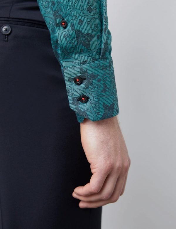 Hawes & Curtis Men Green York Shirt