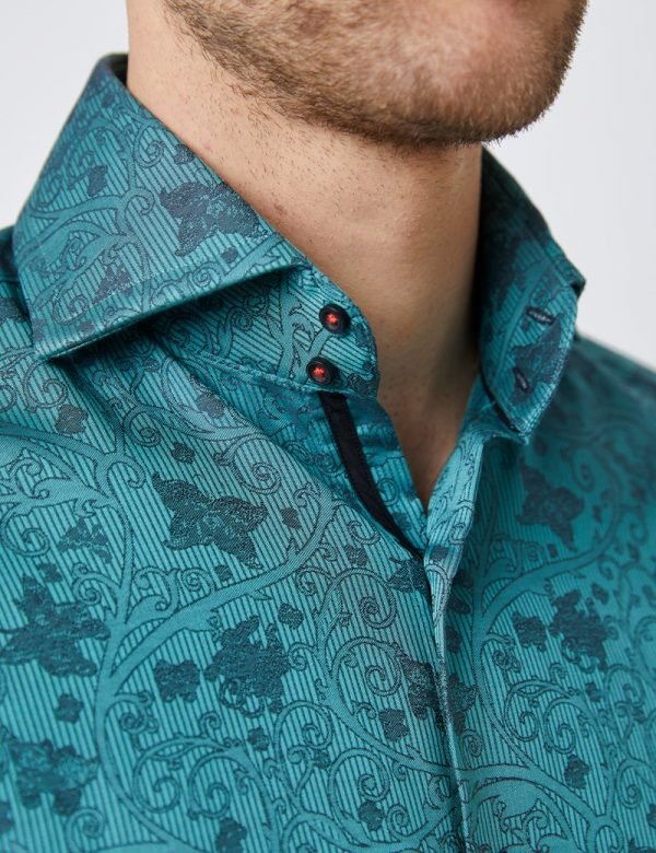 Hawes & Curtis Men Green York Shirt