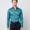 Hawes & Curtis Men Green York Shirt