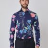 Hawes & Curtis Men Hawaiian Flowers Shirt