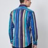 Hawes & Curtis Men Beige & Purple York Shirt
