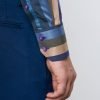 Hawes & Curtis Men Blue & Purple Shirt