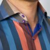 Hawes & Curtis Men Blue & Purple Shirt