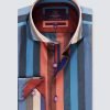 Hawes & Curtis Men Blue & Purple Shirt