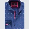 Hawes & Curtis Men Dotted Navy York Shirt