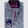 Hawes and Curtis Men York Navy Grey Shirt