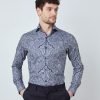 Hawes and Curtis Men York Navy Grey Shirt