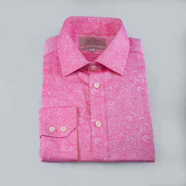 Hawes and Curtis Men Pink paisley Shirt