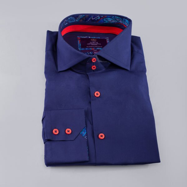 Hawes & Curtis Men York Blue Orange Shirt