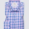 Hawes and Curtis Men Pink & Blue check Shirt