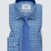 Hawes and Curtis Men Blue & Green Check Shirt