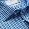 Hawes and Curtis Men Blue & Green Check Shirt