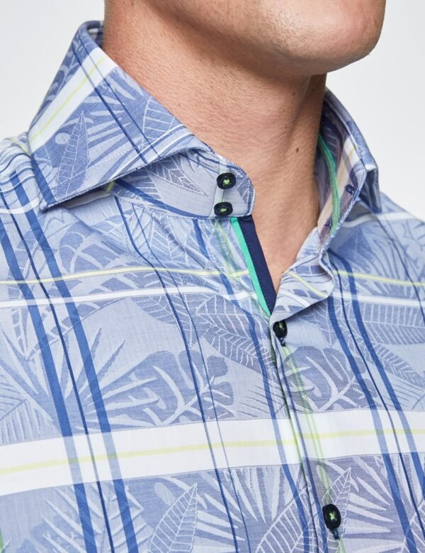 Hawes & Curtis Men Blue & LT Blue York Shirt