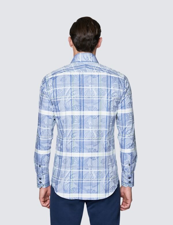 Hawes & Curtis Men Blue & LT Blue York Shirt