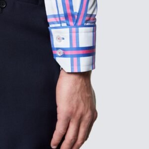 Hawes & Curtis White & Pink York Shirt
