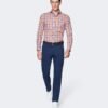 Hawes & Curtis Men Orange Navy Shirt