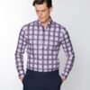 Hawes & Curtis White & Orange York Shirt