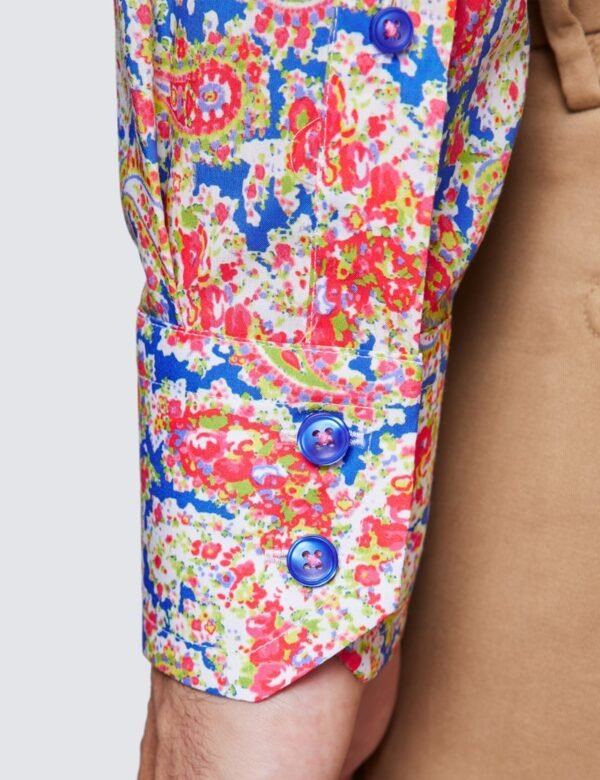 Hawes & Curtis Men York Sunny Floral Paisley Shirt