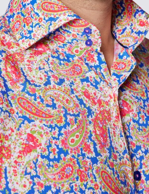 Hawes & Curtis Men York Sunny Floral Paisley Shirt