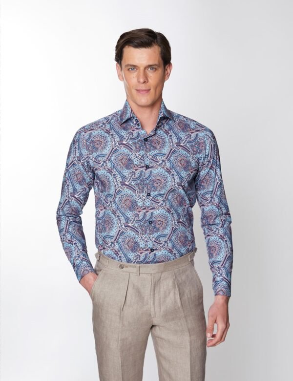 Hawes & Curtis Men York Flower Paisley Shirt