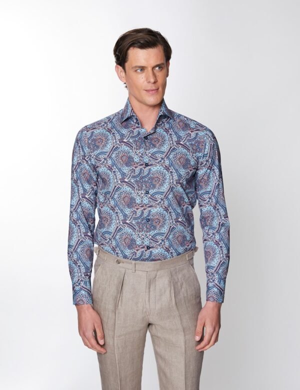 Hawes & Curtis Men York Flower Paisley Shirt