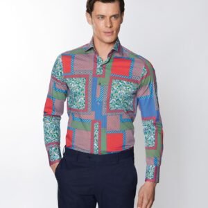 Hawes & Curtis Men York Rustic Patchwork Shirt