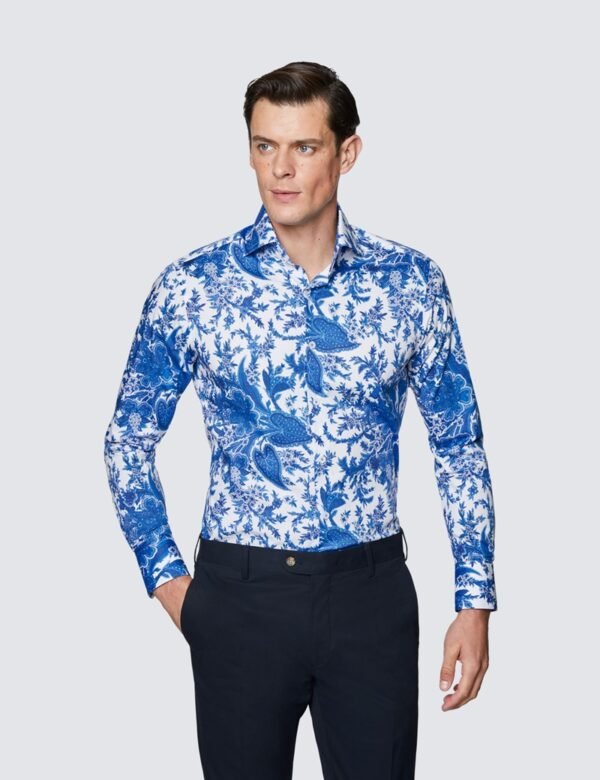 Hawes & Curtis Men York Wide Flowers Field Shirt
