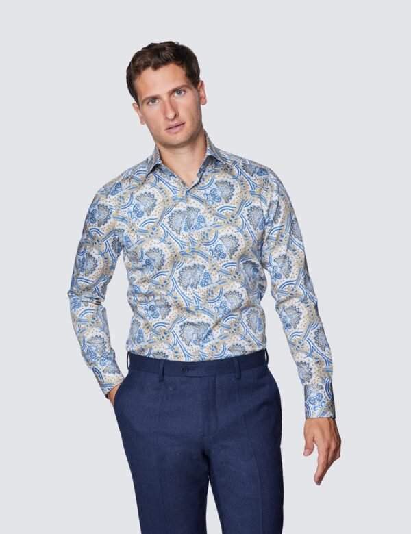 Hawes & Curtis Men York Pranvera Paisley Shirt