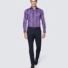 Hawes & Curtis Men York Navy & Furchsia Shirt