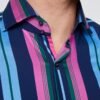 Hawes & Curtis Men York Navy & Pink Shirt