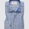 Hawes and Curtis Men Yellow & Navy check Shirt