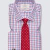 Hawes and Curtis Men Red & Navy Check Shirt