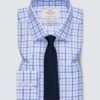 Hawes and Curtis Men James Blue & White Check Shirt