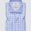 Hawes and Curtis Men James Blue & White Check Shirt